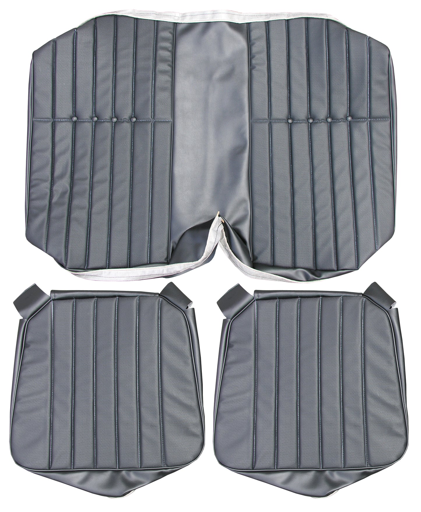 73 CAMARO "DELUXE" HARDTOP REAR UPHOLSTERY - BLACK