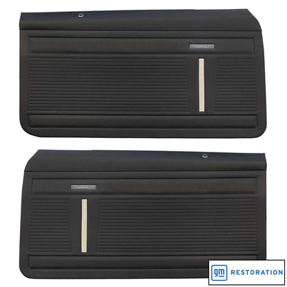 69-71 NOVA "STANDARD" FRONT DOOR PANELS (PRE-ASSEMBLED) - BLACK