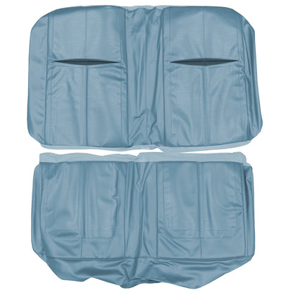 68 DART GT/GTS HARDTOP REAR UPHOLSTERY - LIGHT BLUE W/ NAVY PLEAT