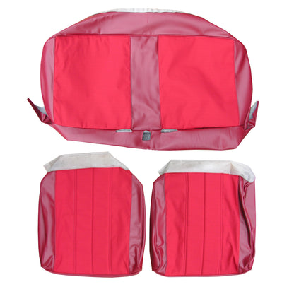 66 CHEVELLE/MALIBU SPLIT BENCH CLOTH UPHOLSTERY - SRM RED CLOTH/RED