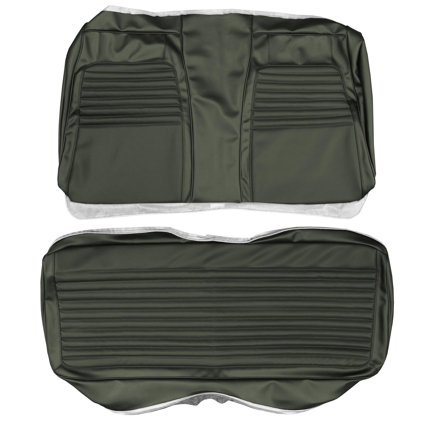 72 CHARGER "DELUXE" HARDTOP REAR UPHOLSTERY - GREEN