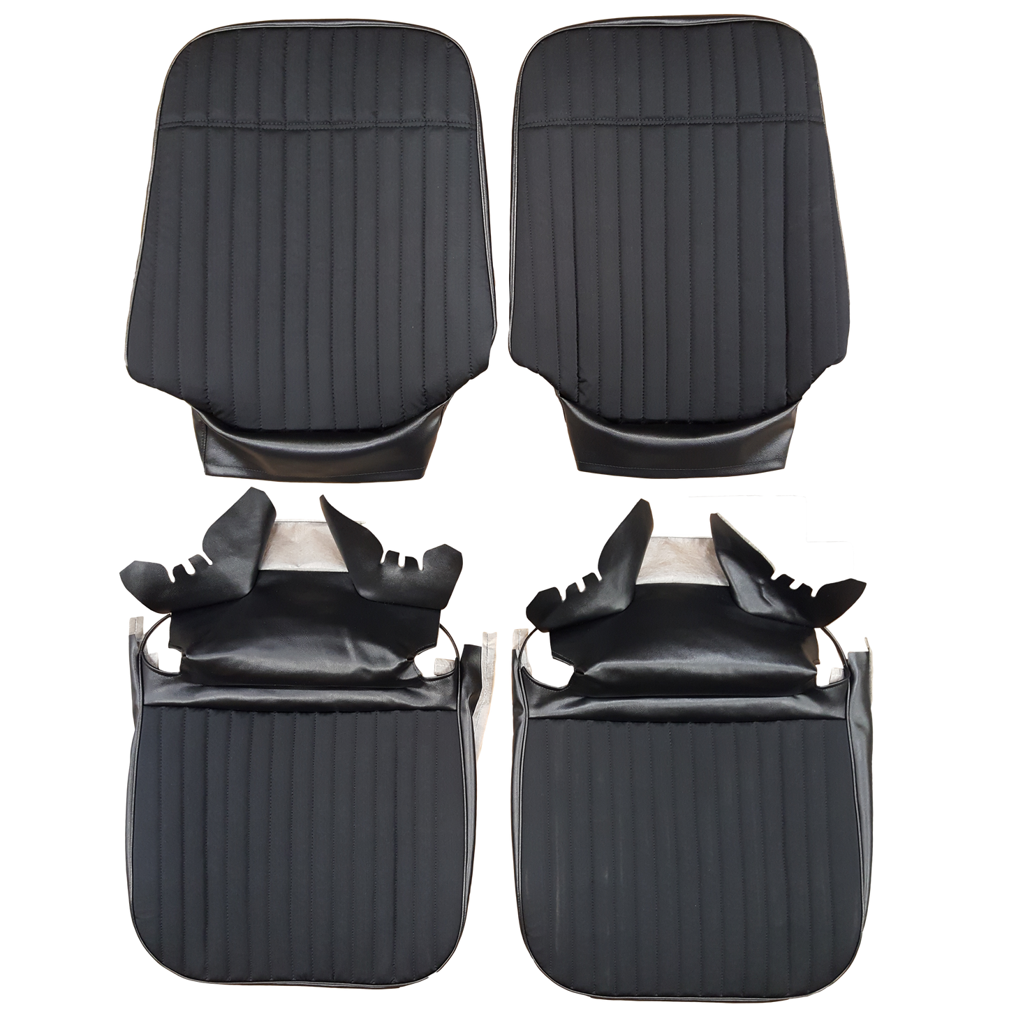 70 MONTE CARLO BUCKET SEAT CLOTH UPHOLSTERY - SRM BLACK KNIT CLOTH/BLACK