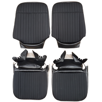 70 MONTE CARLO BUCKET SEAT CLOTH UPHOLSTERY - SRM BLACK KNIT CLOTH/BLACK