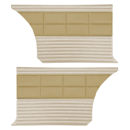 68 SATELLITE/ROADRUNNER "DECOR" HARDTOP REAR PANELS - GOLD/SRM PARCHMENT