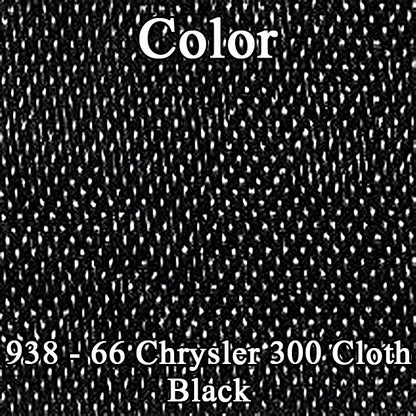 66 CHRYSLER 300 RECLINING BKT UPH - SRM BLACK CLOTH/PRL WHT
