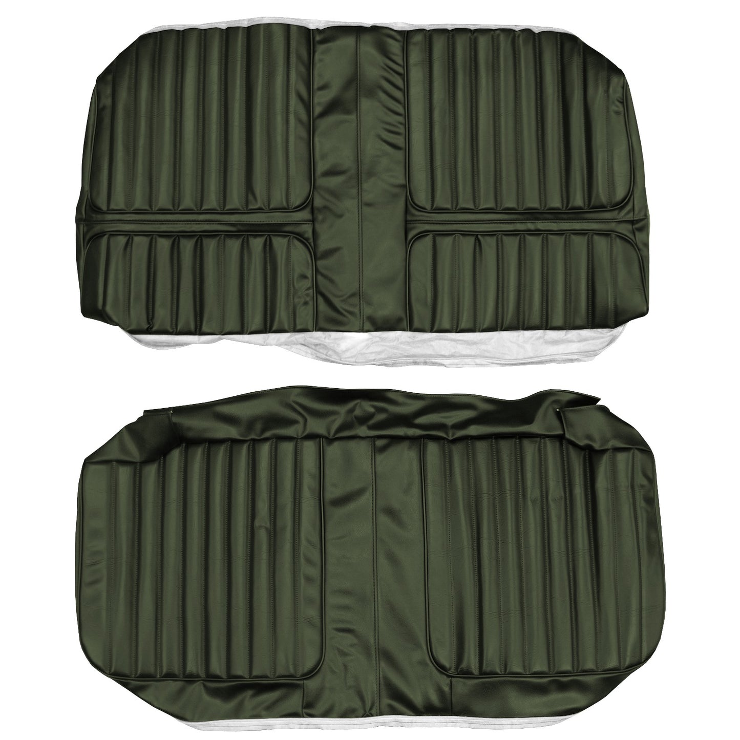72 CUTLASS SUPREME HARDTOP COUPE REAR UPHOLSTERY - GREEN