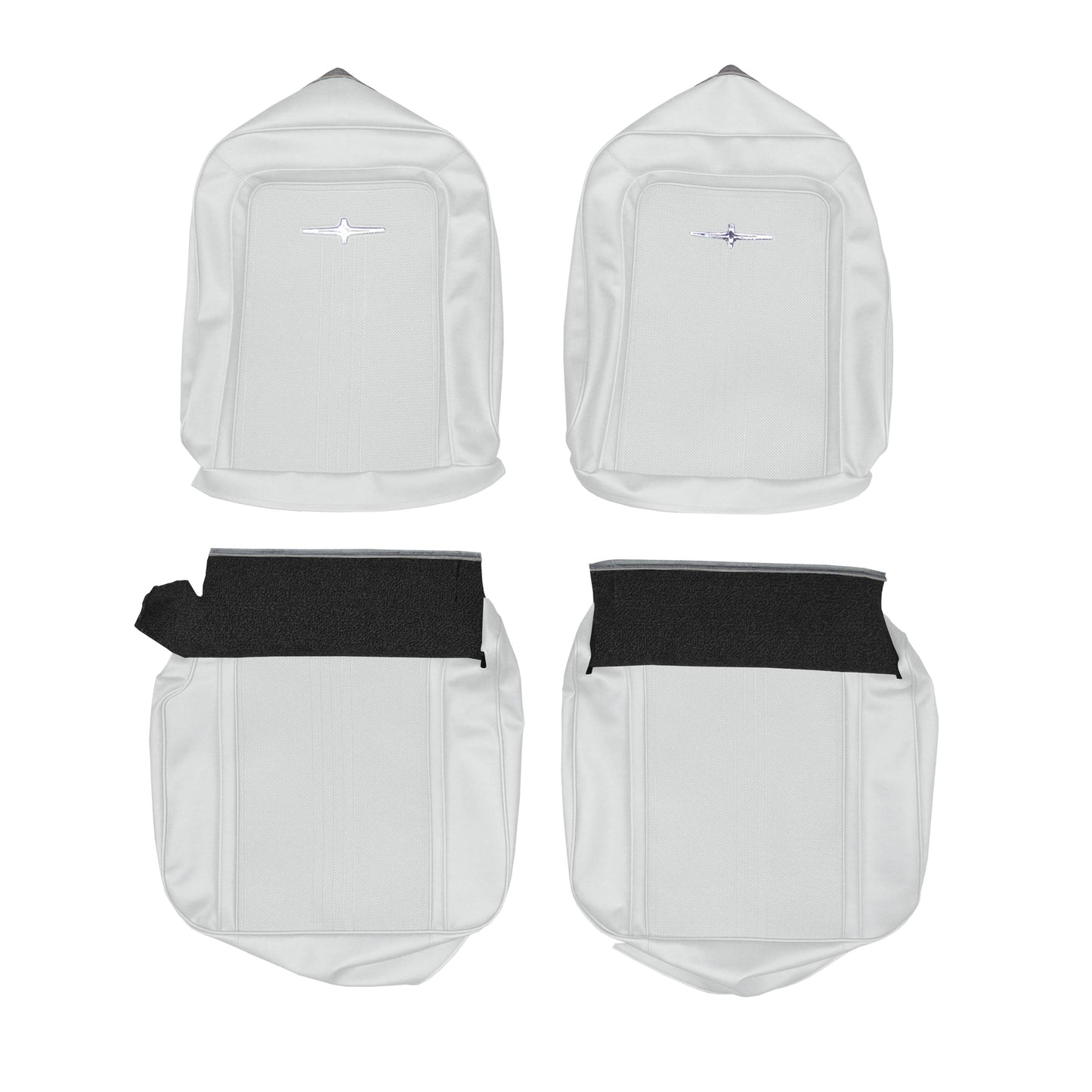 64 CHRYSLER 300/300K BUCKET SEAT UPHOLSTERY - PEARL WHITE