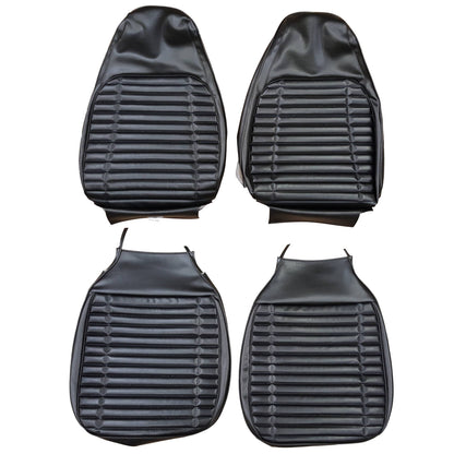 72 SATELLITE SEBRING/ROADRUNNER/GTX BUCKET SEAT UPHOLSTERY - BLACK