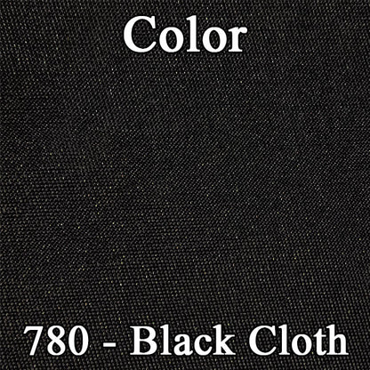 69 CHARGER HARDTOP REAR CLOTH UPHOLSTERY - SRM BLACK CLOTH/BLACK