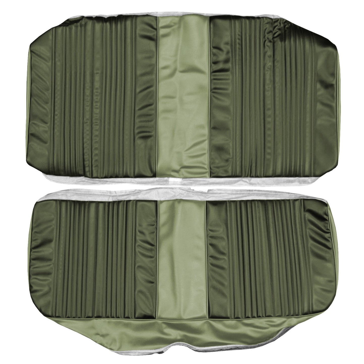 71 DART SWINGER/SCAMP HARDTOP REAR UPHOLSTERY - DARK GREEN/LIGHT GREEN