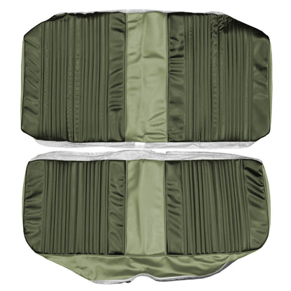 71 DART SWINGER/SCAMP HARDTOP REAR UPHOLSTERY - DARK GREEN/LIGHT GREEN