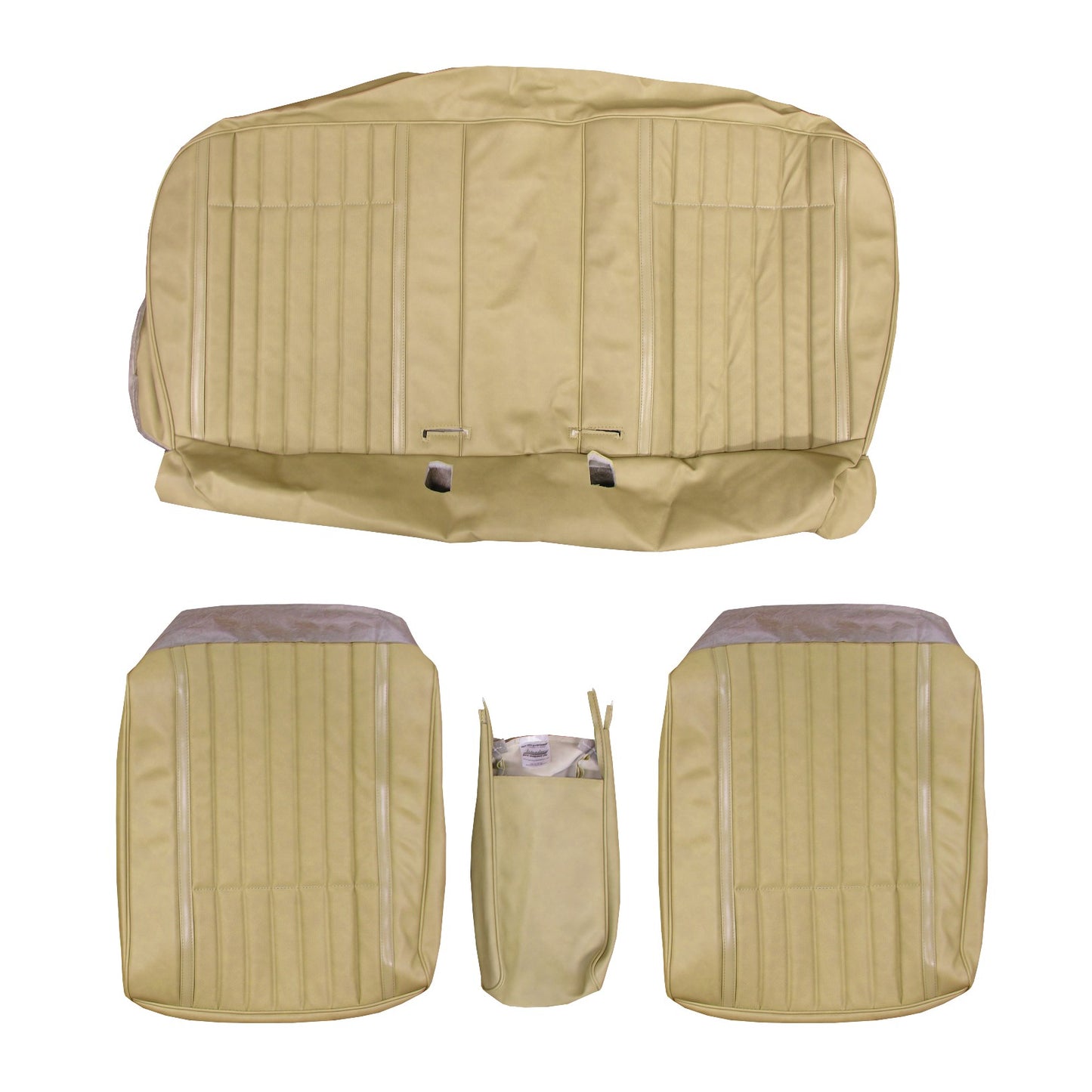 70 GTO/LEMANS SPORT SPLIT BENCH W/ C.A.R. UPHOLSTERY - SANDALWOOD