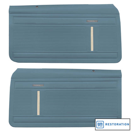 69 NOVA "STANDARD" FRONT DOOR PANELS (PRE-ASSEMBLED) - BLUE
