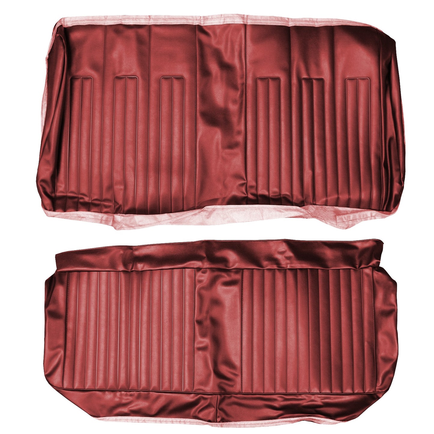 68 GTO/LEMANS HARDTOP REAR UPHOLSTERY - RED
