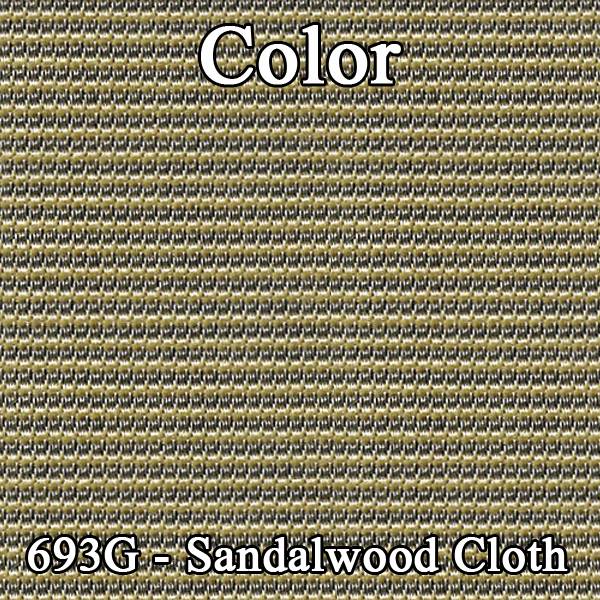 72 MALIBU HARDTOP REAR CLOTH UPHOLSTERY - SRM SANDALWOOD CLOTH/SRM SANDALWOOD