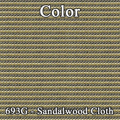 72 MALIBU HARDTOP REAR CLOTH UPHOLSTERY - SRM SANDALWOOD CLOTH/SRM SANDALWOOD