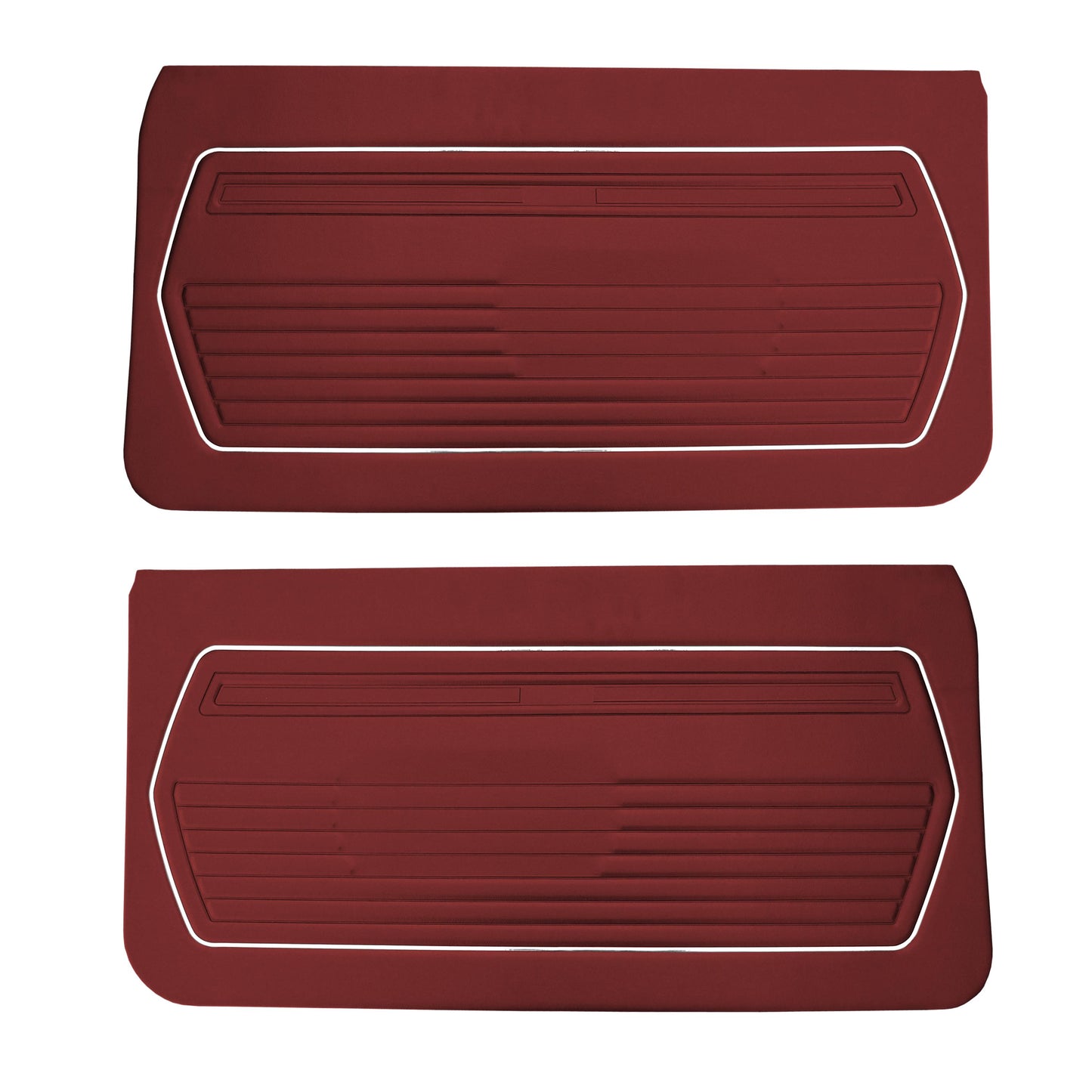 69 CAMARO "STANDARD" FRONT DOOR PANELS (UNASSEMBLED) - RED