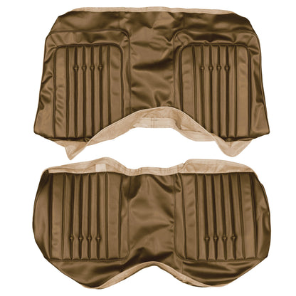 70 'CUDA/GRAN COUPE HTP REAR 'LEATHER STYLE' UPHOLSTERY - BROWN