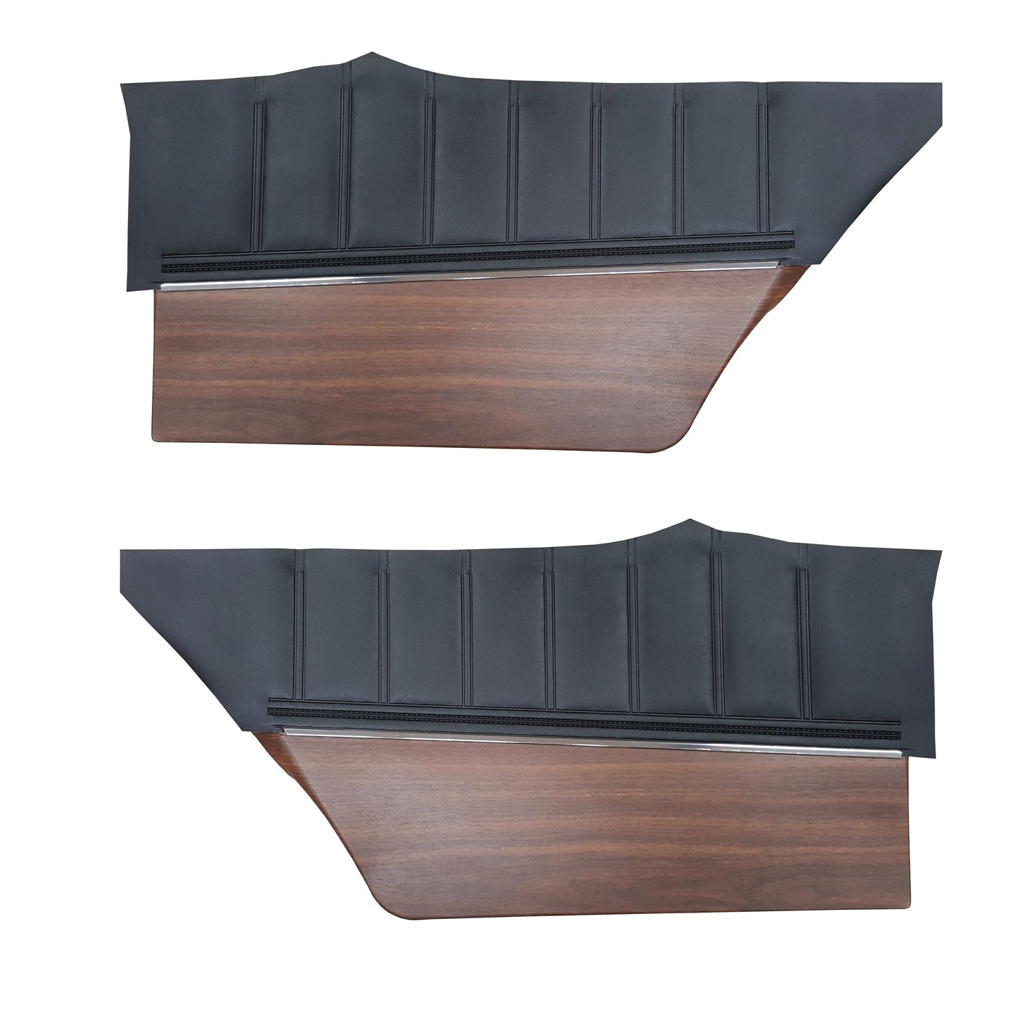 72 CHARGER/CHARGER SE HARDTOP UPPER REAR PANELS W/ WOODGRAIN - BLACK