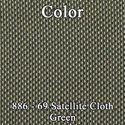 69 SATELLITE 4DR. STRAIGHT BENCH CLOTH UPHOLSTERY- SRM GREEN CLOTH/GREEN