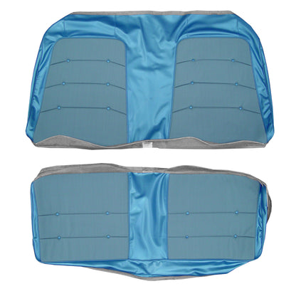71 CHARGER SE HARDTOP REAR CLOTH UPHOLSTERY - SRM BLUE RIBBED CLOTH/BRIGHT BLUE