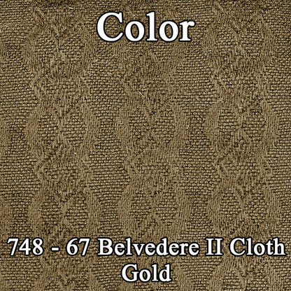 67 BELVEDERE II SPLIT BENCH CLOTH UPHOLSTERY - SRM GOLD CLOTH/SRM LIGHT GOLD