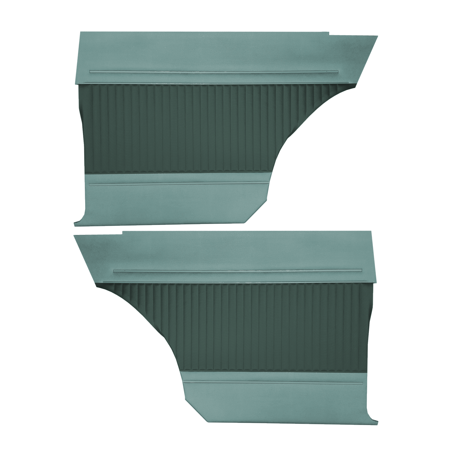 64 FURY HARDTOP REAR PANELS - DARK TURQUOISE/LIGHT TURQUOISE