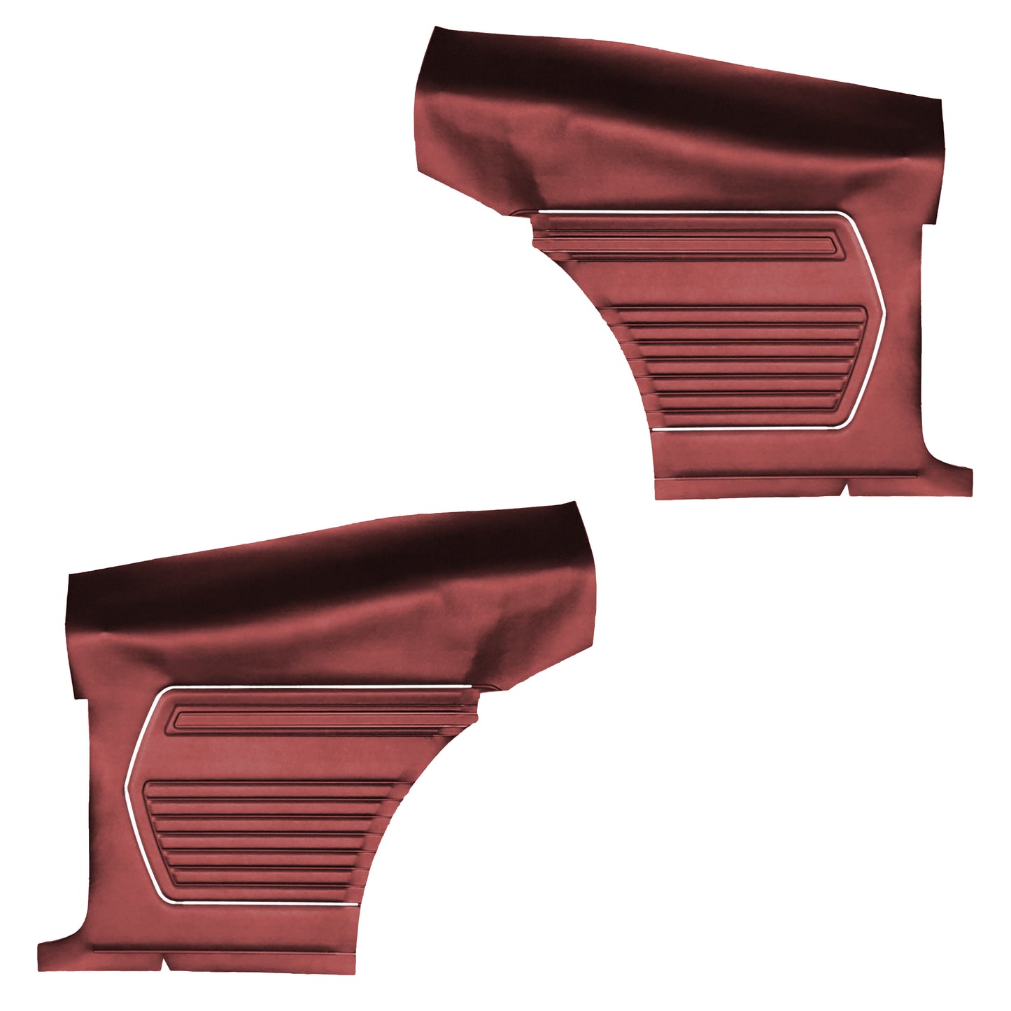 69 CAMARO "STANDARD" HARDTOP REAR PANELS W/ FIXED SEAT (UNASSEMBLED) - RED
