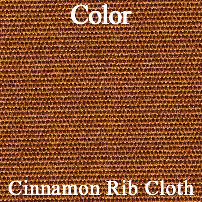 73 JAVELIN/AMX/HORNET BUCKET SEAT CLOTH UPHOLSTERY - SRM CINNAMON/WHITE DOMINO CLOTH/SRM BROWN