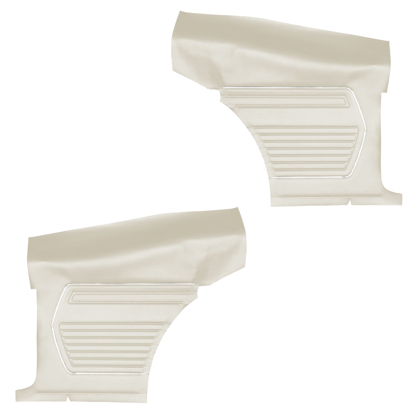 69 CAMARO "STANDARD" HARDTOP REAR PANELS W/ FIXED SEAT (UNASSEMBLED) - FROST WHITE
