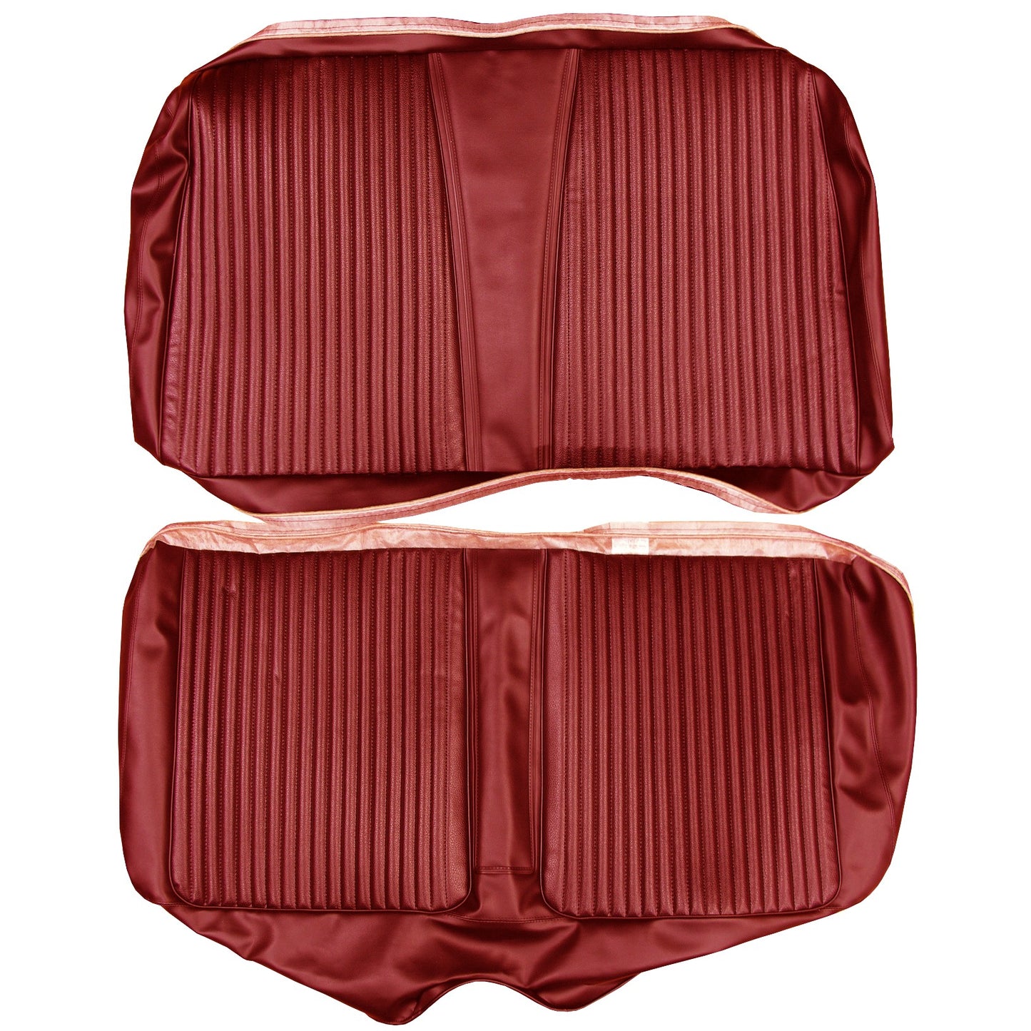 67 CORONET 500/RT CONVERTIBLE REAR UPHOLSTERY - RED