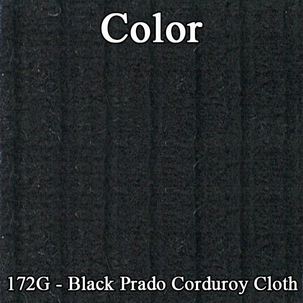 74 FIREBIRD/TRANS AM BUCKET SEAT CLOTH UPHOLSTERY- SRM BLACK PRADO CLOTH/BLACK
