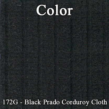 74 FIREBIRD/TRANS AM BUCKET SEAT CLOTH UPHOLSTERY- SRM BLACK PRADO CLOTH/BLACK