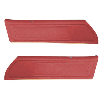 77 FIREBIRD/TRANS AM "DELUXE CLOTH" UPPER DOOR PANELS (PRE-ASSEMBLED) - LSRM FIRETHORN LOMBARDY CLOTH/FIRETHORN
