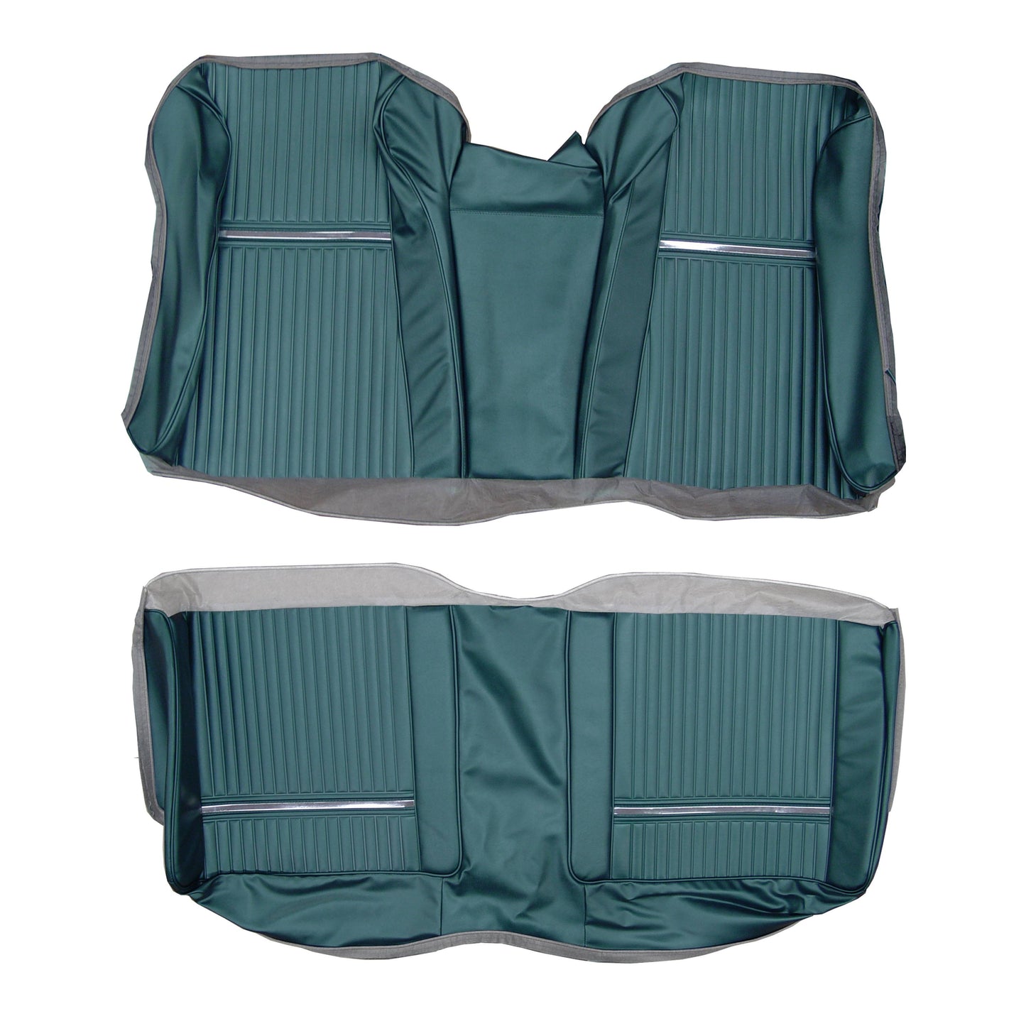 65 SPORT FURY HARDTOP REAR UPHOLSTERY - TURQUOISE