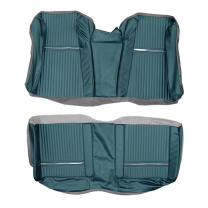 65 SPORT FURY HARDTOP REAR UPHOLSTERY - TURQUOISE