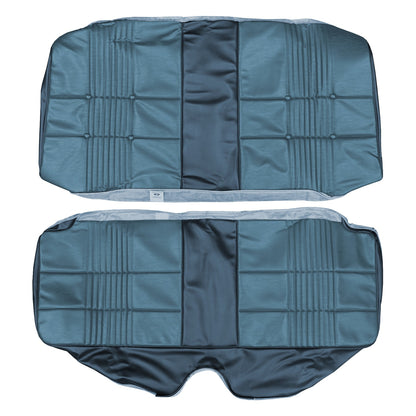68 CORONET 500/RT HARDTOP REAR UPHOLSTERY - LIGHT BLUE/DARK BLUE