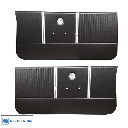 64 CHEVELLE/MALIBU FRONT DOOR PANELS - BLACK