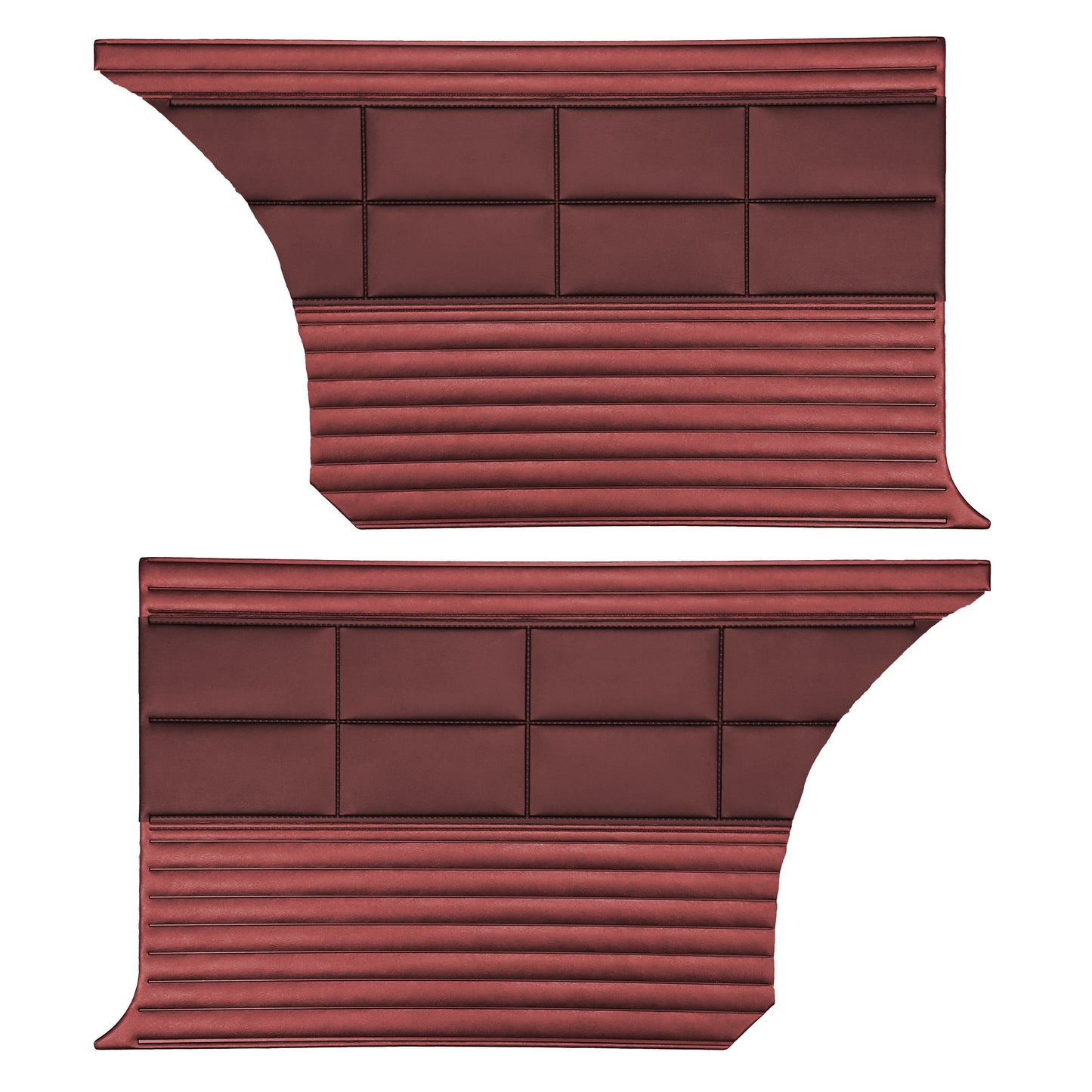 68 SATELLITE/ROADRUNNER "DECOR" HARDTOP REAR PANELS - MAROON/RED