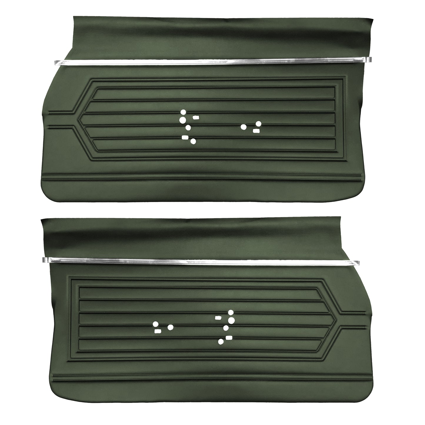 72 SKYLARK/GS "STANDARD" SPORT COUPE FRONT DOOR PANELS (UNASSEMBLED) - GREEN