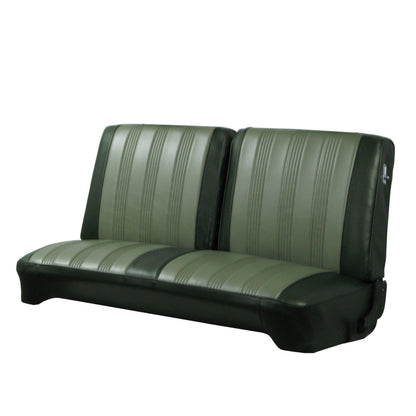 70 DART CUSTOM SPLIT BENCH UPHOLSTERY - LIGHT GREEN/DARK GREEN