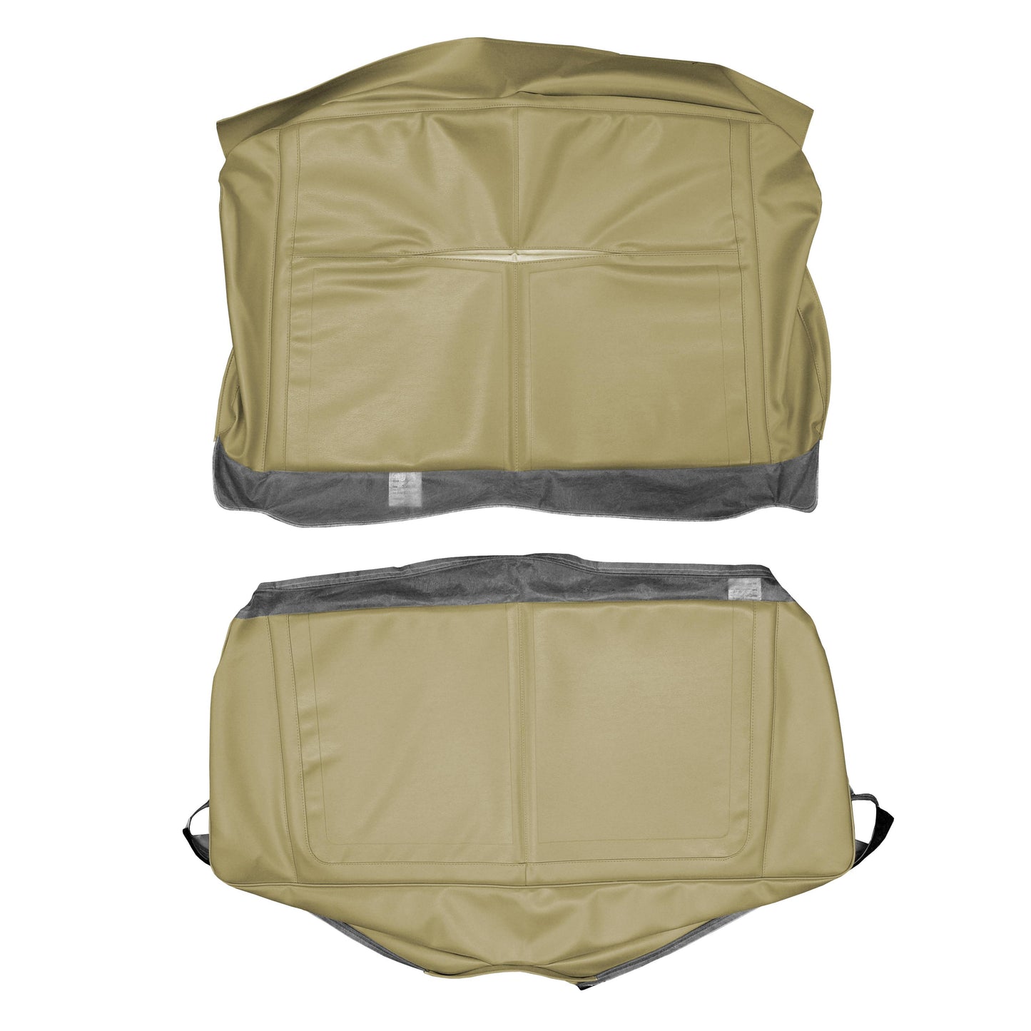 68 DART GT/GTS CONVERTIBLE REAR UPHOLSTERY - EMBER GOLD W/ SRM PARCHMENT PLEAT