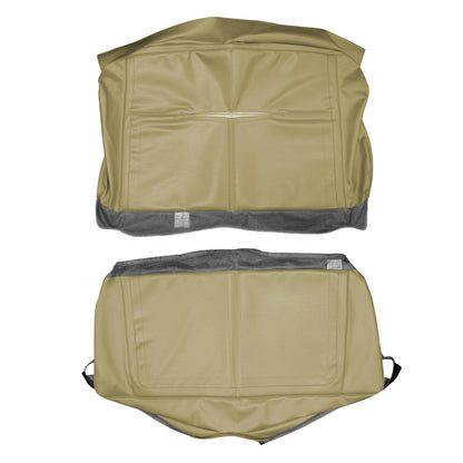 68 DART GT/GTS CONVERTIBLE REAR UPHOLSTERY - EMBER GOLD W/ SRM PARCHMENT PLEAT