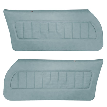 77 CAMARO "DELUXE" DOOR PANELS (PRE-ASSEMBLED) -  BLUE