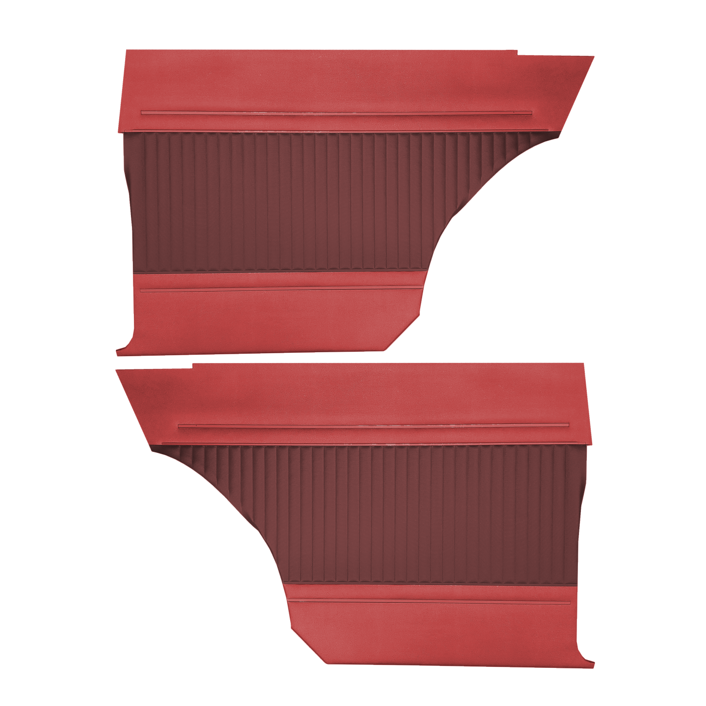 64 FURY HARDTOP REAR PANELS - DARK RED/CRIMSON RED