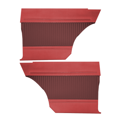 64 FURY HARDTOP REAR PANELS - DARK RED/CRIMSON RED