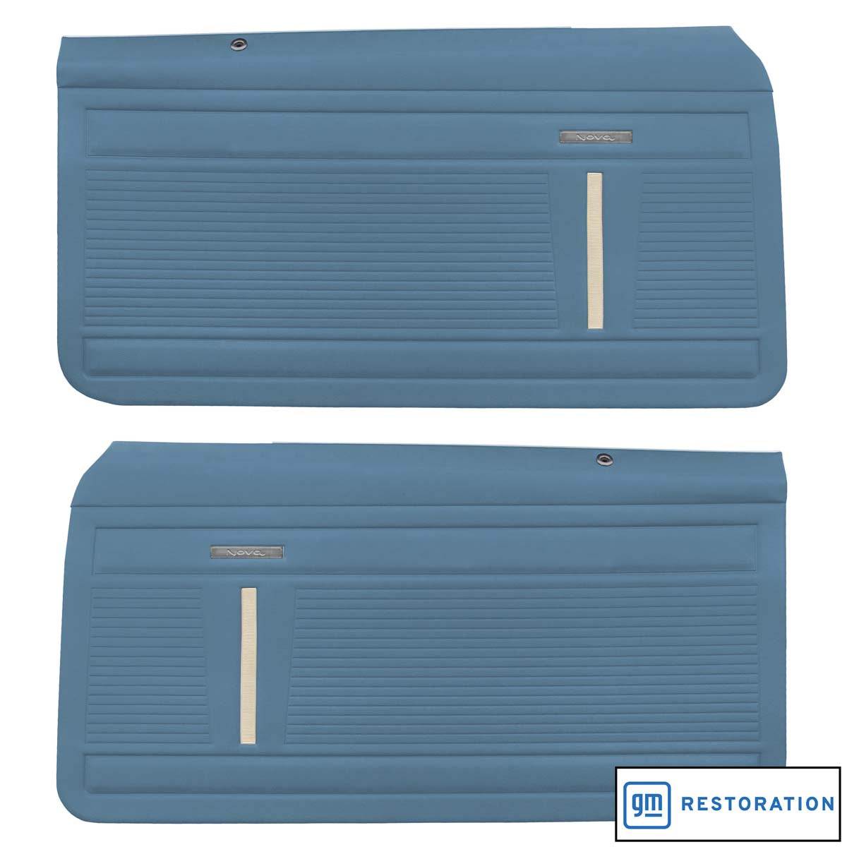 70 NOVA "STANDARD" FRONT DOOR PANELS (PRE-ASSEMBLED) - BLUE