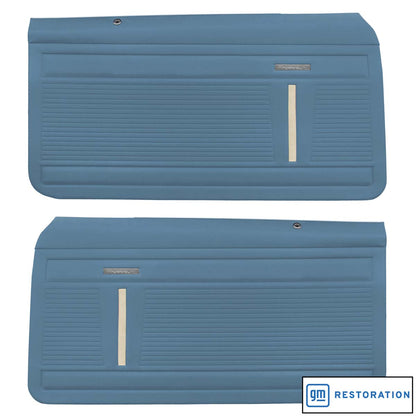 70 NOVA "STANDARD" FRONT DOOR PANELS (PRE-ASSEMBLED) - BLUE