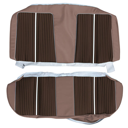 64 FURY 4-DOOR HARDTOP REAR UPHOLSTERY - DARK COPPER/COPPER