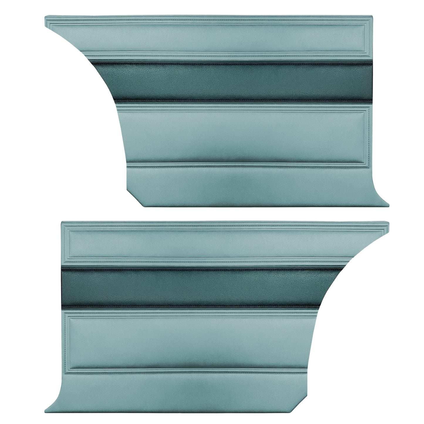67 BELVEDERE II HARDTOP REAR PANELS - DARK TURQUOISE/LIGHT TURQUOISE